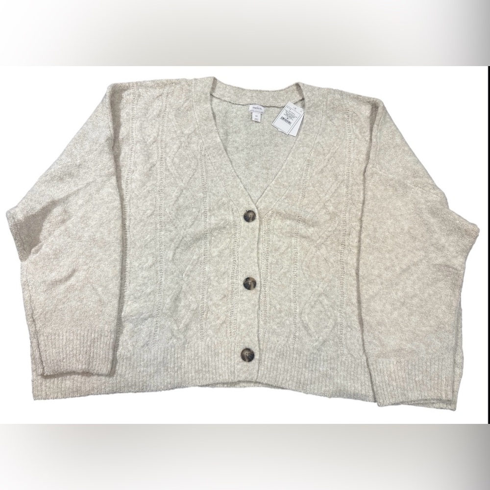Auden Cream Button-Up Cardigan